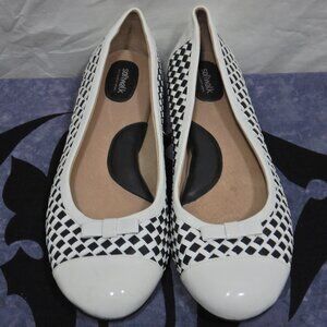 Softwalk Black & White Checkered Flats